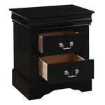 ZUN Black 2-Drawer Nightstand B062P189240