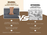 Modern Floor Sofa with 2 Pillows,Convertible Teddy Fabric Foam-Filled Sleeper Sofa Bed,15" Twin Size 29137002