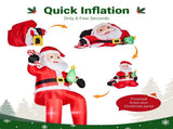 10.6FT Sitting Santa Inflatable, 6 LED Lights, 210D Polyester Christmas Decor, US Plug 85392060