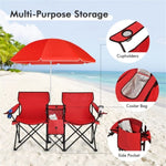 ZUN Outdoor camping chair with umbrella 10965306