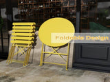 Bistro Table and Chairs Set of 2, 3 Piece Outdoor/Indoor Folding Patio Bistro Sets, 2 Chair Patio W3979P394151