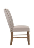 Leventis Cream Linen & Weathered Oak Finish Side Chair B2726P298629