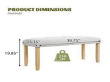 Upholstered Tufted Bench, Modern Bedroom Benches Upholstered Dining Benches, Fabric End of Bed Bench N752P294997D