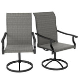 2pcs Patio Swivel Chairs ,Outdoor Garden Bench Garden chair Swivel Chairs Set of 2 30295003