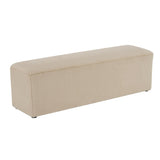 Almond Long Plush Ottoman, Modern Simple Footstool and Seat for Home Use N769P296342A