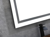 60 x 36 Inch LED Bathroom Mirror with Front and Backlight, Wall Mounted Vanity Mirror, Anti-Fog, W2287P280115