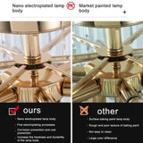(Same as W1340102252/L5001) Gold Crystal Chandeliers,5-Tier Round Semi Flush Mount Chandelier Light W1340P189283