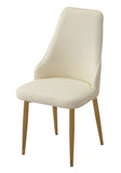 ZUN Dining Chair with PU Leather White strong metal legs W509P167721