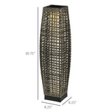 Gray Solar Floor Lamp, Outdoor Garden Lantern 18000366
