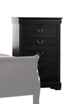 ZUN Black 5-Drawer Chest with Metal Handle B062P209037