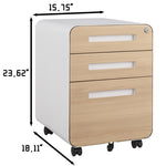 ZUN 3 Drawer Mobile File Cabinet Under Desk Office,Simple Style Versatile Storage Cabinet for 54017487