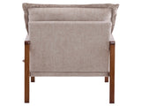 Cloud Shaped Indoor Leisure Chair Solid Wood Armrest, Metal Frame, Chenille Fabric Accent Chair 32203558
