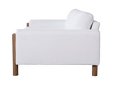 83.86" 3-Seater Sofa, Curved Armrest with Integrated Solid Wood Legs, Teddy Velvet Fabric, High N765P331021W