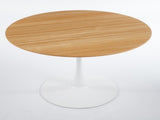 42.1"OAK COLOR TOP Tulip Table Mid-century Dining Table for 4-6 people With Round Mdf Table Top, W234P370301
