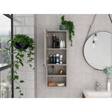 ZUN Light Grey 2-Shelf Bathroom Cabinet B06280563