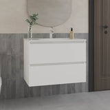 Bathroom Cabinet Opalo, with Two Shelves and Open Storage, White B200P313685