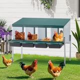 4-Hole Chicken Nest, With Legs And Cover to Protect Eggs,Green W1422P292941