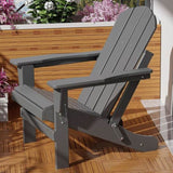 ZUN Folding Adirondack Chair, Relaxing Stackable Arm Rest Ergonomic HDPE All-Weather Adirondack Chair W2103P179858