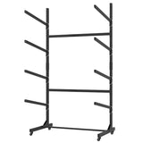 80''H Freestanding Kayak Storage Rack Holds 4 Kayaks, Heavy-Duty Adjustable Stand with Lockable T2398P305831