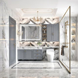 32x24inch Glossy Brushed Silver 3000-6000K LED Bathroom Mirror With Lights,Anti-Fog Dimmable Lighted GL-W2091126985