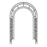 Metal Garden Arch L59'' x W17.71'' x H90.55'' Climbing Plants Support Rose Arch Outdoor Black W1586P268781