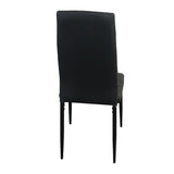 4pcs Elegant Assembled Stripping Texture High Backrest Dining Chairs BlackReplace 69148825