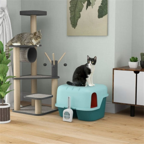 ZUN Fully Enclosed Cat Litter Box/Cat Litter Box 12157906