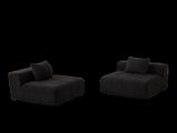 Chenille sectional sofa with 2 pillows,Symmetrical Modular Sofa Sectional for bedroom, living room, W834P389131