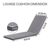 2PCS Set Outdoor Lounge Chair Cushion Replacement Patio Funiture Seat Cushion Chaise Lounge W2911P263044