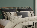 3 Piece Cotton and Flax Linen Blend Comforter Set Natural Full/Queen B03596414