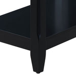 ZUN Black Accent Table with Bottom Shelf B062P181362