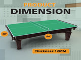 7ft Green Mid-Size Ping Pong Conversion Top Foldable & Portable Table Tennis Table Top for Indoor W1408P293380