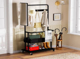 Coat Rack and Mobile Clothes Rack 67 Inch, Rolling Storage Stand with Casters and Full Length 19429754