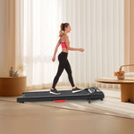 ZUN Flat, home, office, dual-use small treadmill, fat burning, silent fitness equipment with remote 84024437