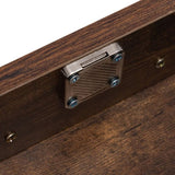 Salon Station, Hair Styling Station with Drawers, Cabinet and Hair Dryer Holders, Rustic Brown W2181P156761