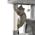 ZUN Luxury Cat Tree Cat Tower with Sisal Scratching Post, Cozy Condo, Top Perch, Hammock and Dangling 75627847