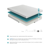 ZUN 8-inch Queen Size Bed Mattress Gel-Infused Memory Foam Mattress, Firm, White, Mattress in a Box B011P212252