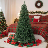 6FT Christmas Tree with 500 PVC Tips Green Artificial Plant Hinged Structure Metal Stand Holiday 41212508