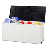 ZUN 75gal 280L Outdoor Garden Plastic Storage Deck Box Chest Tools Cushions Toys Lockable Seat 13728890