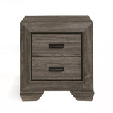 Weathered Grey Grain 2-drawer Nightstand B062P181323