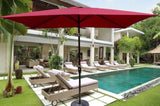 ZUN 6 x 9ft Patio Umbrella Outdoor Waterproof Umbrella with Crank and Push Button Tilt without flap for 31191608