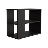 Wengue Side Table in Melamine with Open Storage B062P290234