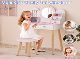 White and pink crown element, MDF particleboard solid wood legs, painted and melamine laminated, 72068757
