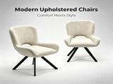 Fabric dining chair set of 2, modern soft cushioned dining chairs, comfortable backrest, W3851P494056