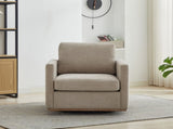 30.7"W Square Upholstered 360&deg Swivel Accent Chair and Comfy Single Sofa Chair with a Weathered W3118P439418
