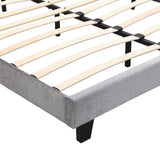 Upholstered Bed Button Tufted with Curve Design - Strong Wood Slat Support - Easy Assembly - Light W2297P268386