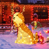 43.5" Christmas dog decorations with LED lights, Christmas decorations 15605137