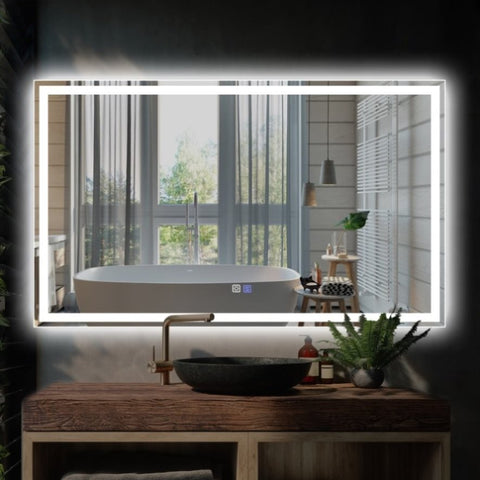 ZUN LED Bathroom Vanity Mirror with Light,60*36 inch, Anti Fog, Dimmable,Color Temper 5000K,Backlit + W1135P154210