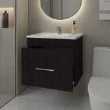 Story Floating Bathroom Vanity Set with Sink, One Drawer Wengue B128P314807
