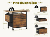 File Cabinets, Storage Cabinets for Hanging Files Letter/Legal/F4/A4 Size, Rust 38829381